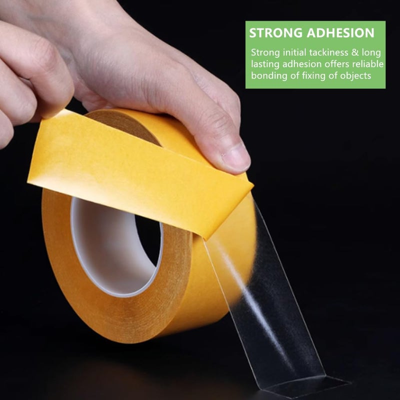 SICCOMA Double Sided Tape Transparent Heavy Duty 2 Inch x 82 Feet Super Thin Double Sided Tape for LCD Screen Repair, LED, Arts & Crafts, Photos, Scrapbook, Woodworking,Carpet, Residue Free, Heat Resistant - Image 2
